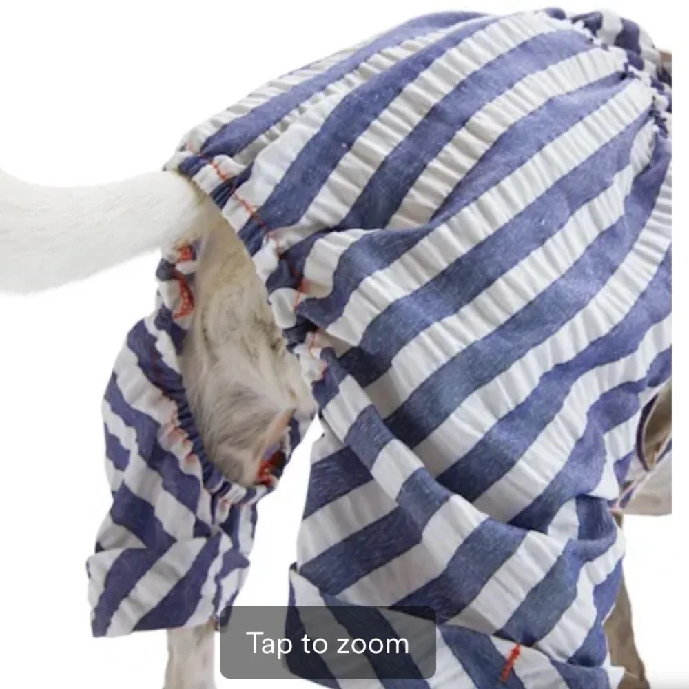 NWT Youly striped dog romper M